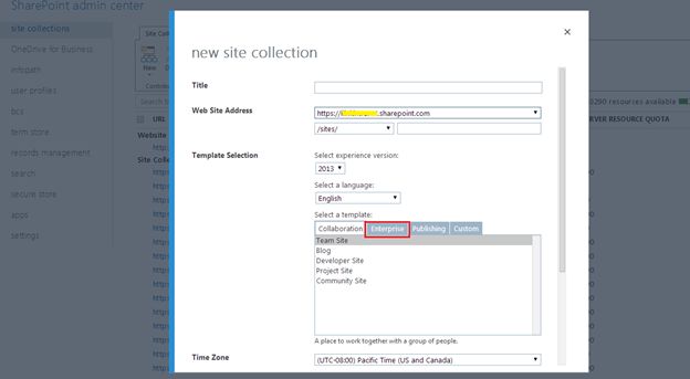 enterprise search center